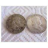1961 and 1963 Franklin half dollars 1961 and 1963 Franklin half dollars