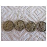 4 Mercury dimes 4 Mercury dimes