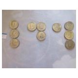 1980 - 1989 Kennedy half dollars (10 pcs) 1980 - 1989 Kennedy half dollars (10 pcs)