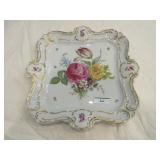 Large handpainted serving tray approx 16" square