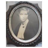 Framed photo portrait of model c. 1945