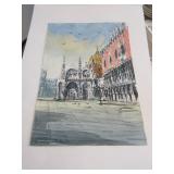 Original watercolor of Venice St. Marks Square Original watercolor of Venice St. Marks Square