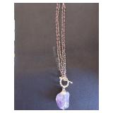 Amethyst rough pendant with amethyst and topaz Amethyst rough pendant with amethyst and topaz