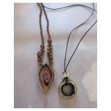 2 glass necklaces 2 glass necklaces