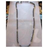 Vintage hematite and crystal matinee necklace