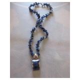 Kyanite and sterling pendant on kyanite necklace