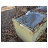 HEAVY old metal ice box (top does not open)