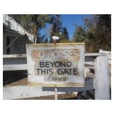 No Horses sign