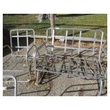 Vintage aluminum lawn chair and glider