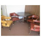 Vintage game table and 4 chairs
