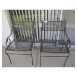 2 heavy metal patio chairs