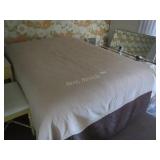 Full size bed frame and linens