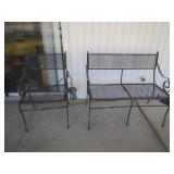 Heavy metal patio chair and setee