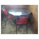Vintage dining table and 4 chairs