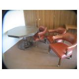 Vintage game table and 3 chairs