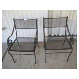 2 heavy metal patio chairs