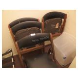 4 vintage wooden folding chairs