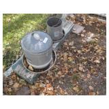 2 chicken feeders