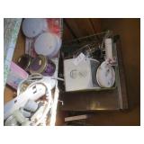 Heater, smoke detector, power strip, dish rack,
