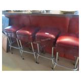 Vintage vinyl and chrome bar stools