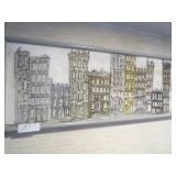 Unsigned painting of buildings