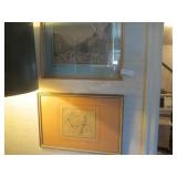 Etching of putti, colored litho of 1779 Graben