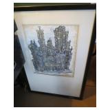Herb Gardner 1968 painting of RKO building