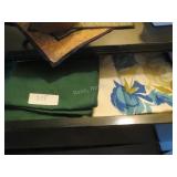 2 drawers full of vintage tablecloths, placemats,