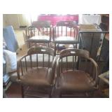 Late 20th C. oak club chair