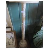 Floor lamp w/ floral relief