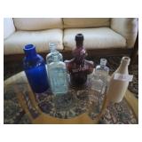 Stoneware beer bottle, California Fig Syrup bottle