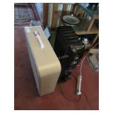 Heater, box fan