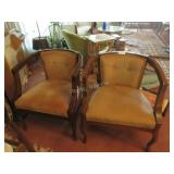 2 vintage club chairs