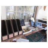 Back up camera (sealed box), files, photo binders