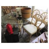 Bamboo dining table and 4 chairs