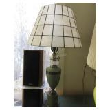 Vintage table lamp with mica shade
