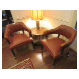 2 vintage game table chairs