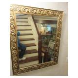 Vintage framed mirror (gold paint over gesso)
