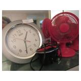 Clock, fan