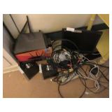 Monitor, Bose speakers, keyboard, etc