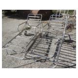 2 vintage auluminum chaise
