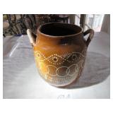 Vintage Mexican Tlaquepaque pottery bean pot 8"H