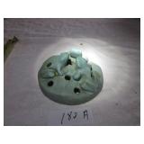 English Arts & Crafts flower frog with frogs C