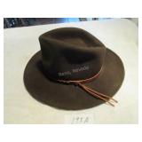 Jaguar wool hat with leather hat band