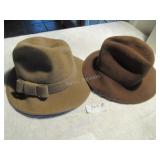 Frank Clive for I. Magnin (tan) wool hat, Georgio