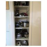 Contents: pots and pans, coffee grinder, etc