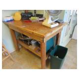 Wooden work table (approx 40+" H)