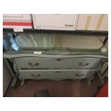 2 drawer dresser w/ mirror top