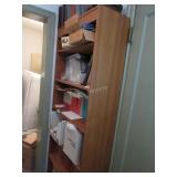 Teak veneer bookcase