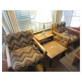 2 arm chairs